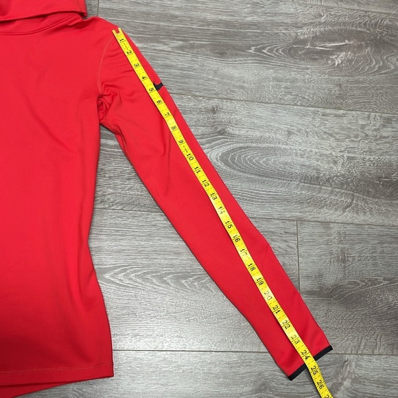 Nike Pro Dri Fit Long Sleeve Turtleneck Top Red S - Picture 8 of 16